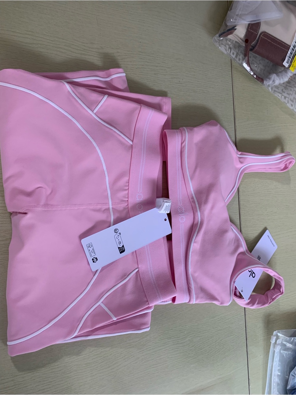 Pink Activewear Set - Light Pink Sports Bra & Leggings